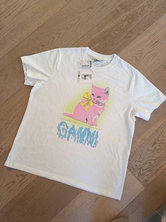 Ganni Tops - NWT T4339 GANNI 151 bright white M tshirt